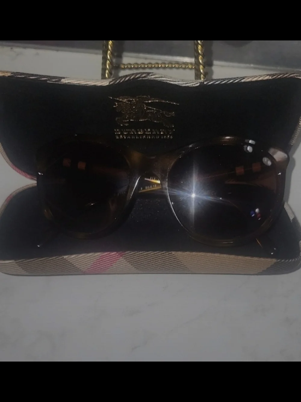 Burberry Tortoiseshell Nova Check Sunglasses B4145-A 3316/13 55/18/140